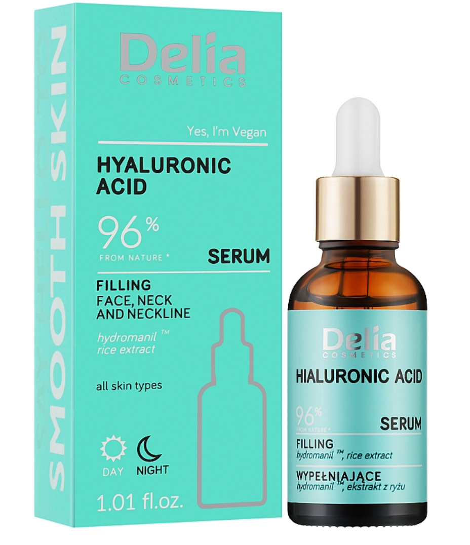 Ser cu acid hialuronic, Delia Cosmetics, 30ml